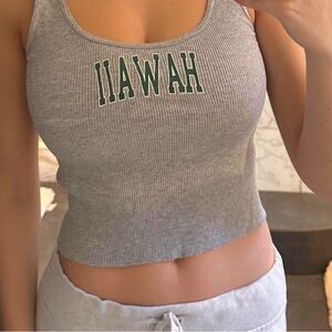 Brandy Melville Grey Tank Top One Size Fits All